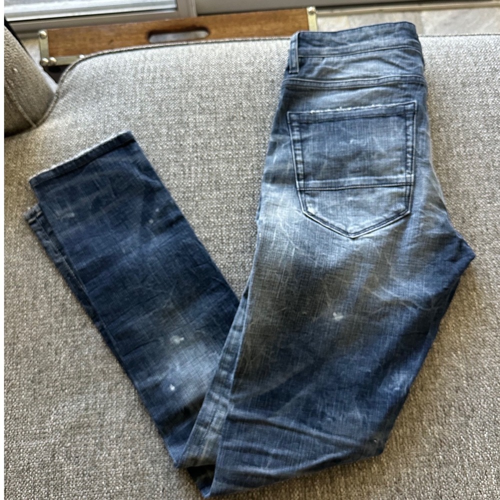 Jordan Craig Legacy Edition Slim Distressed Jeans Deep Blue 30x32 Sample New